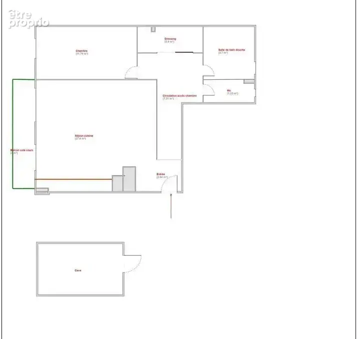 Neuilly les Sablons - Appartement 2 pièces 59m2 rue du commandant Pilot au 2ème étage avec balcon - photo 9