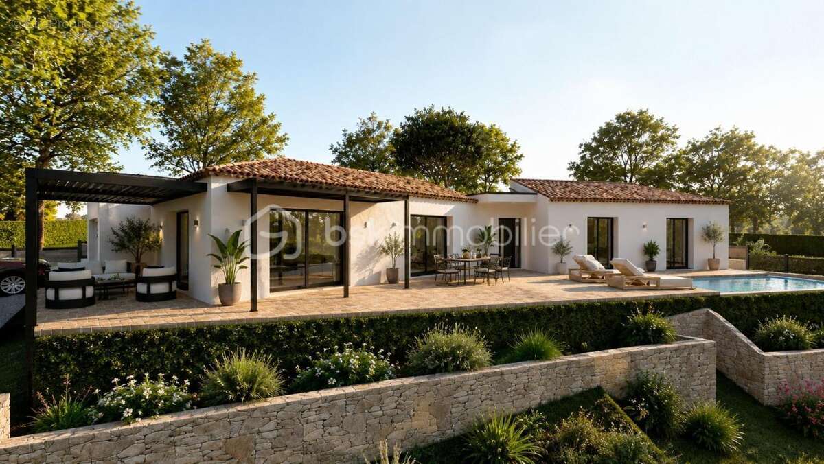 À BELGENTIER (83210), superbe terrain de 971 m² avec permis accordé pour villa individuelle, piscine et garage vue dominante exc - photo 3