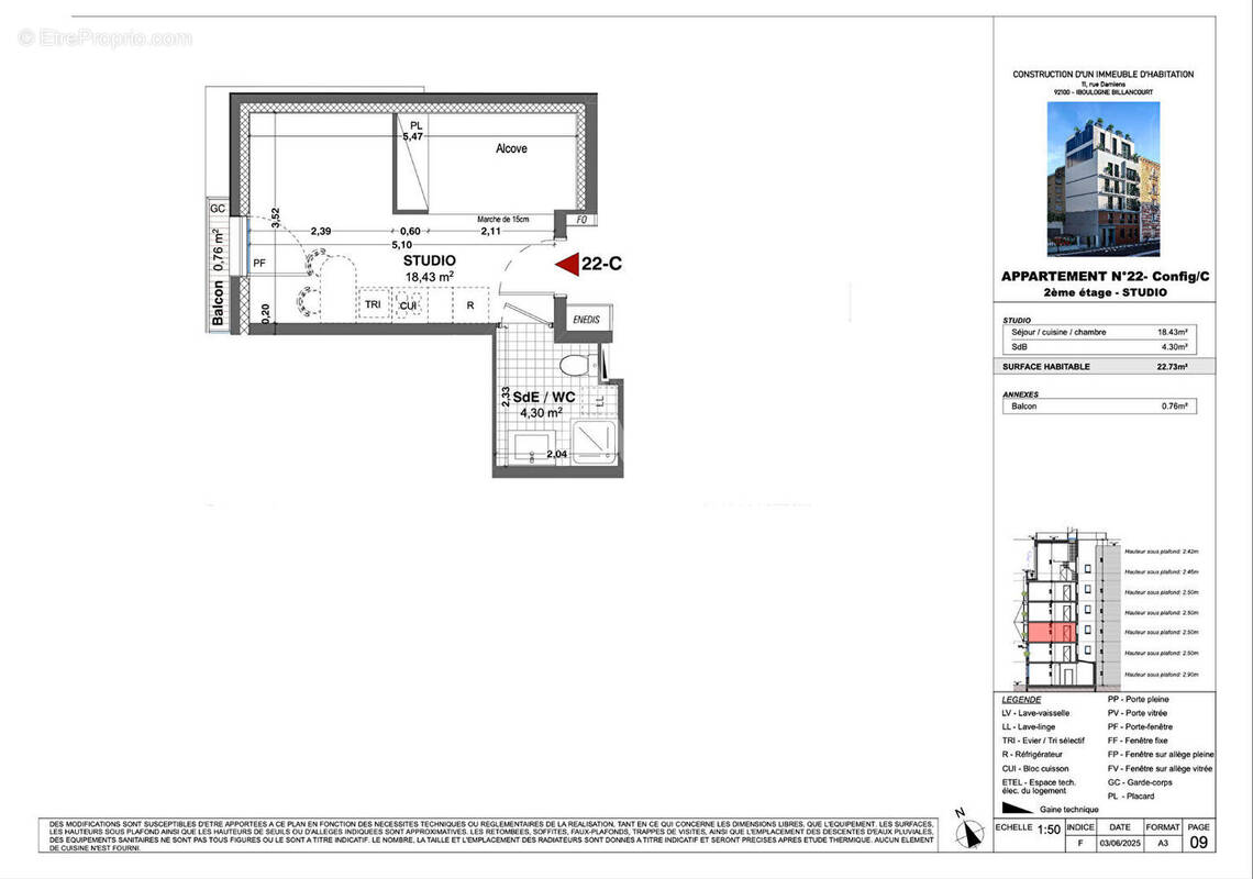 Appartement à BOULOGNE-BILLANCOURT
