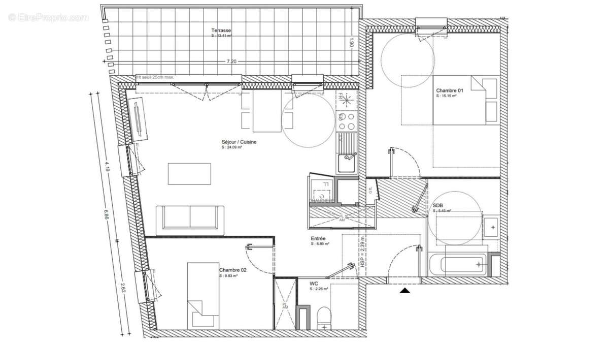 Appartement 66 m² à Cournon-D'auvergne  - photo 4