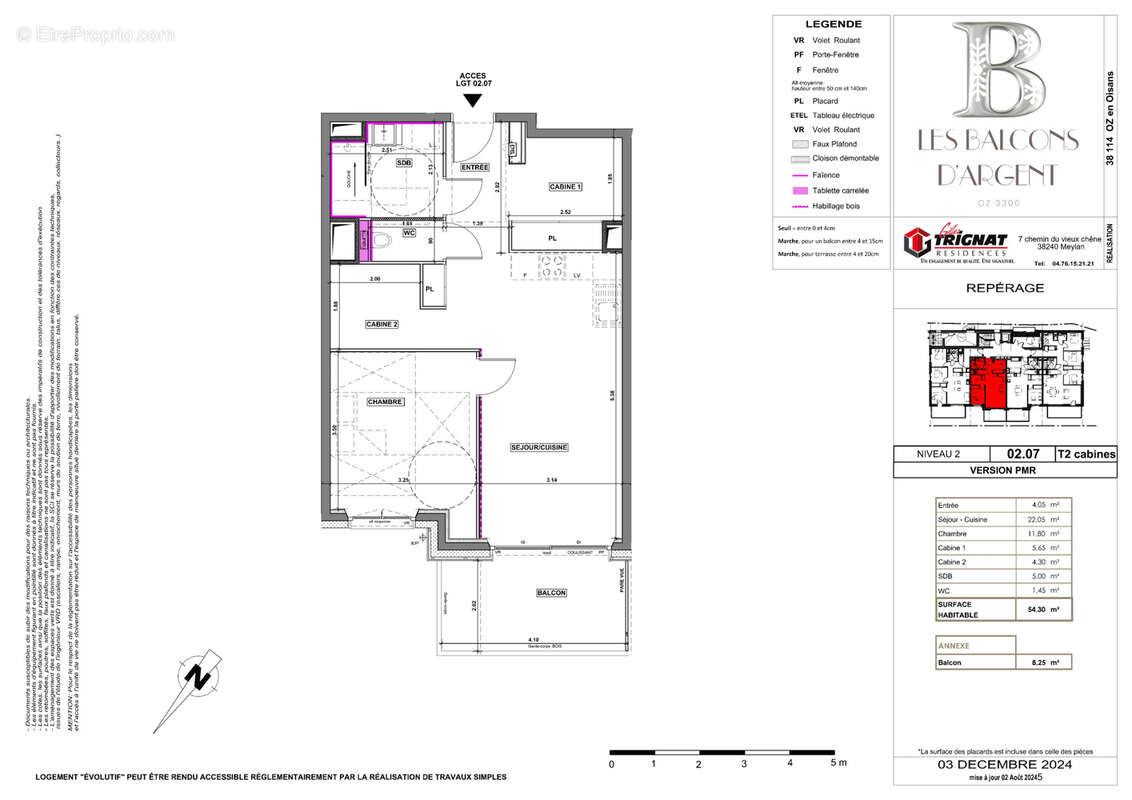 Oz station - appartement t2c  -  residence les balcons d'argent - photo 4