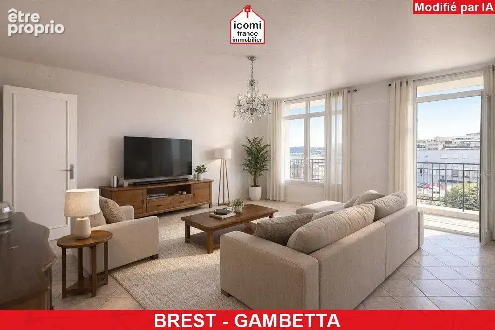 Finistere - brest (29200) - a vendre - appartement - t4 - 2 chambres - vue mer - dalle beton - ascenseur - proche gare - dpe d - - photo 2