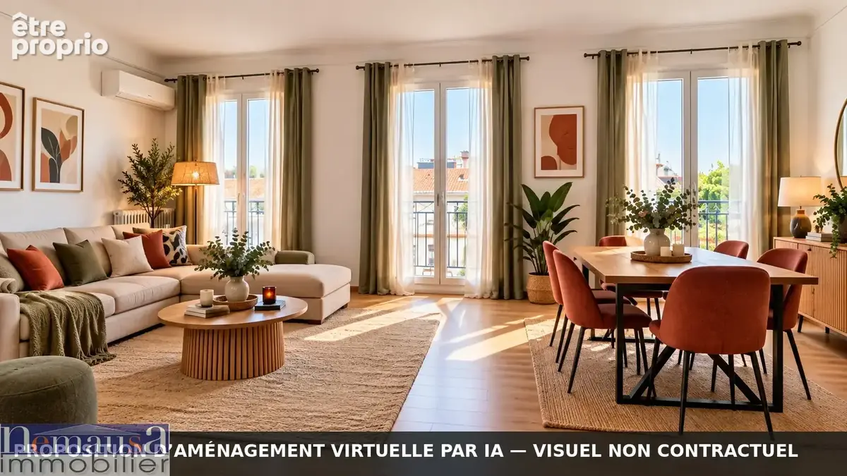 Nîmes jean jaurès, appartement p3 plein de charme de 71 m2 avec ascenseur , hauteur sous plafond de 2,89 m, - photo 2