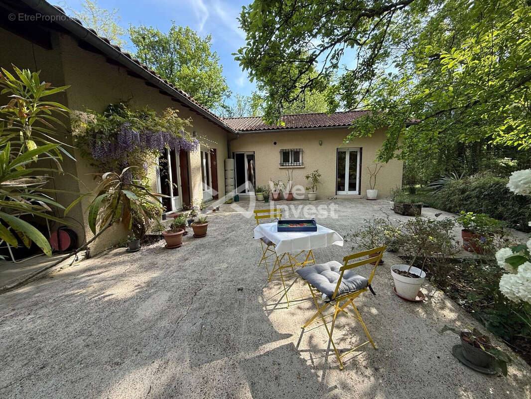 TERRASSE ARRIERE VUE SUR MAISON - Maison à MARZENS