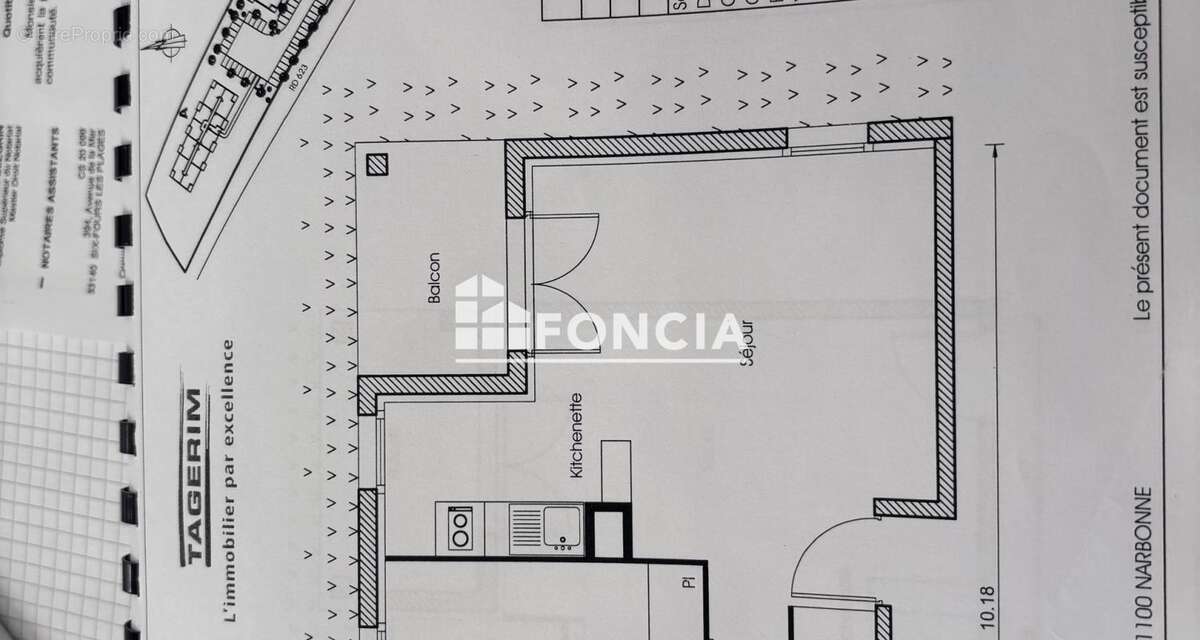 À vendre T3 en rez-de-chaussée à Limoux, résidence sécurisée avec terrasse vue jardin, cuisine équipée, clim, parking. Charges 1 - photo 9
