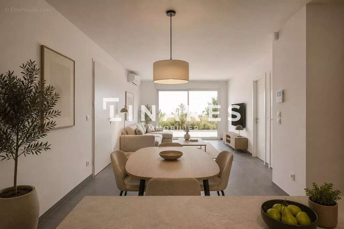 LE DOMAINE DE BELLEPEIRE - Appartement T2 de 43m² - Terrasse - Jardin de 30m2- Box (sus) - 13170 LESPENNES MIRABEAU - photo 4
