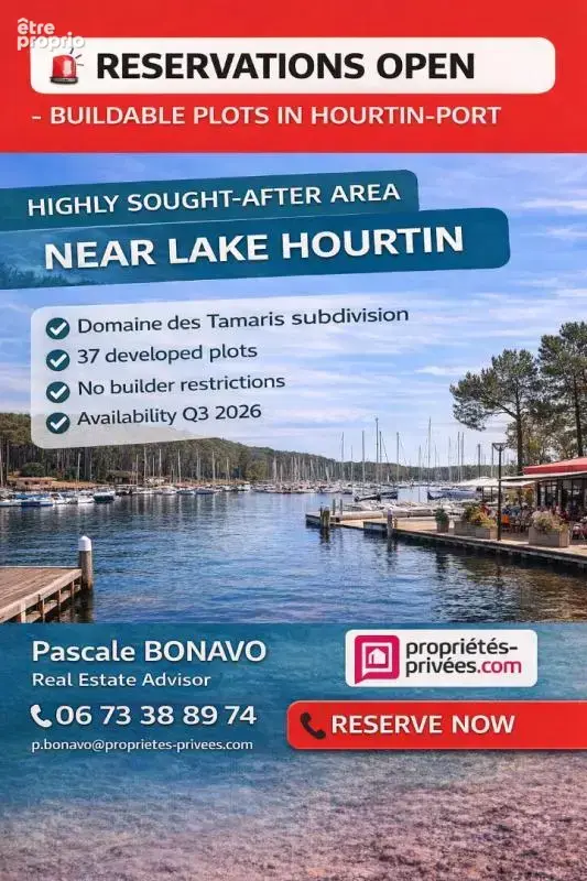 HOURTIN-PORT - Terrain viabilisé 604 m² à proximité du lac - photo 9