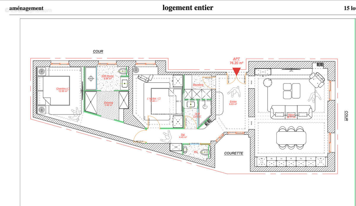 Appartement à PARIS-1E