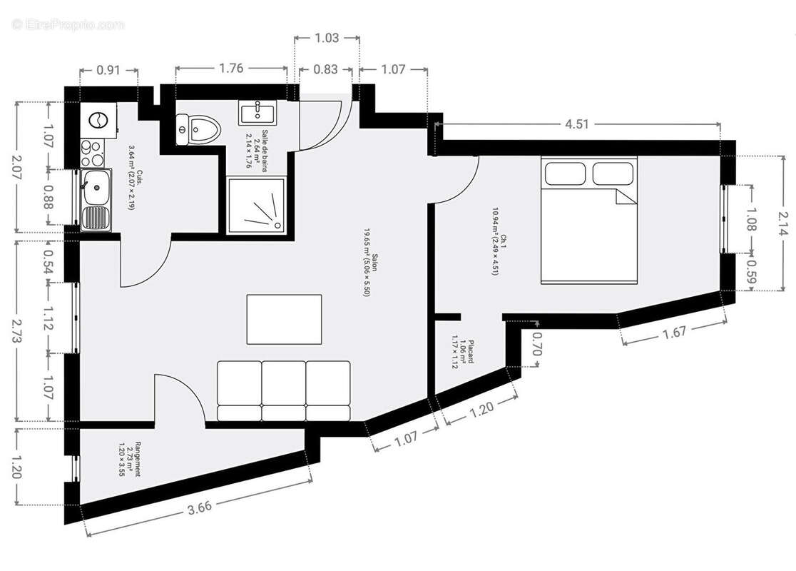 Appartement à PARIS-18E