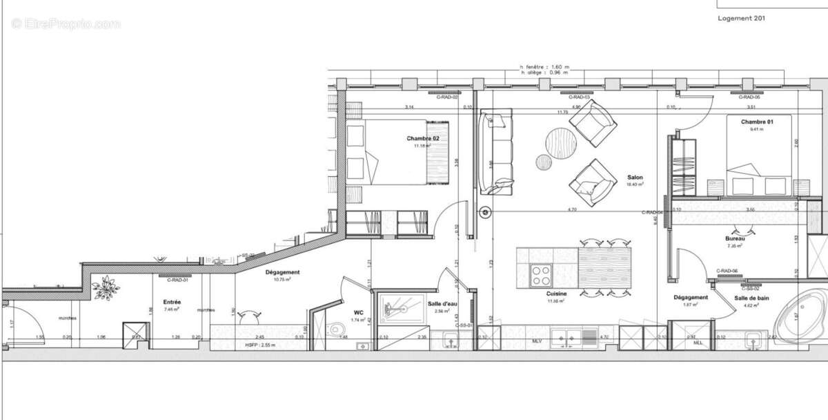 Appartement à COURBEVOIE