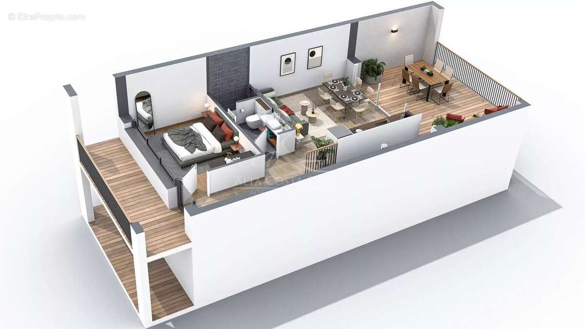 Appartement t3  avec jardin - photo 7