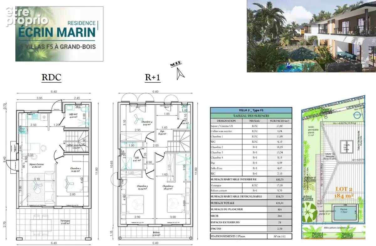 Saint-pierre – grand-bois  villa f5 avec piscine – éligible ciop - photo 3