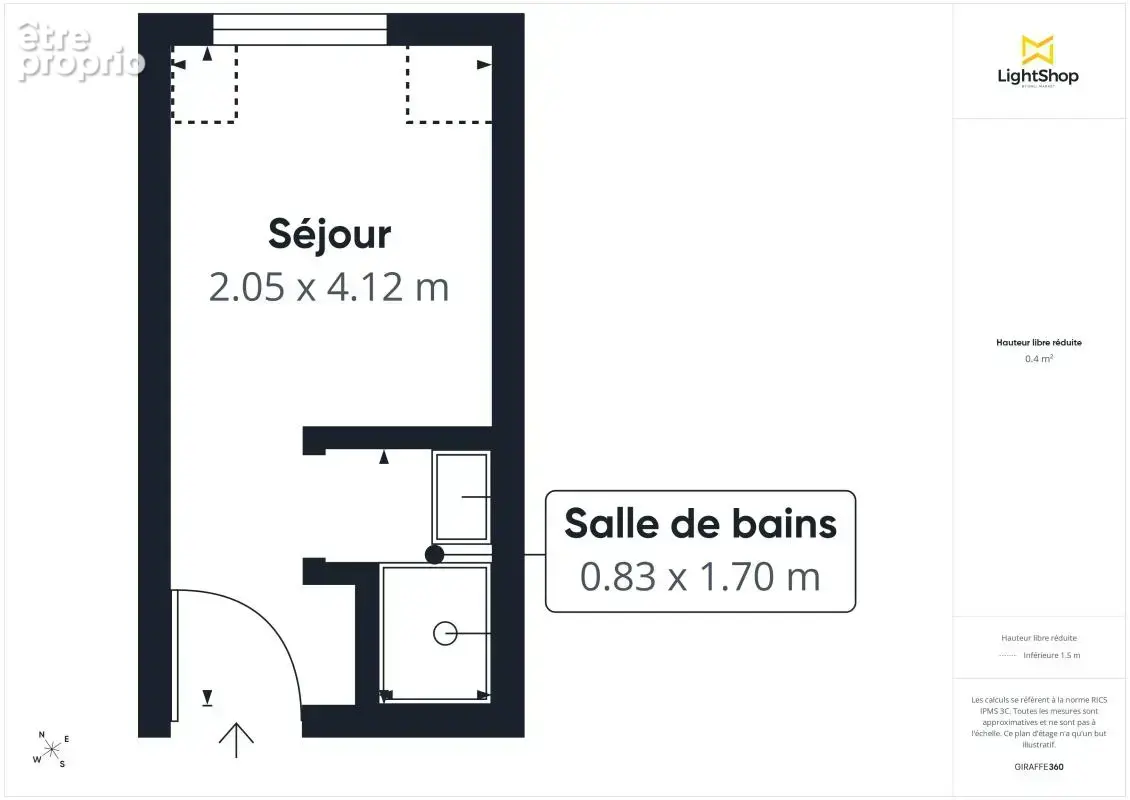 Chambre au dernier étage avec ascenseur - Entièrement rénovée - Rue Descombes, Paris - photo 10
