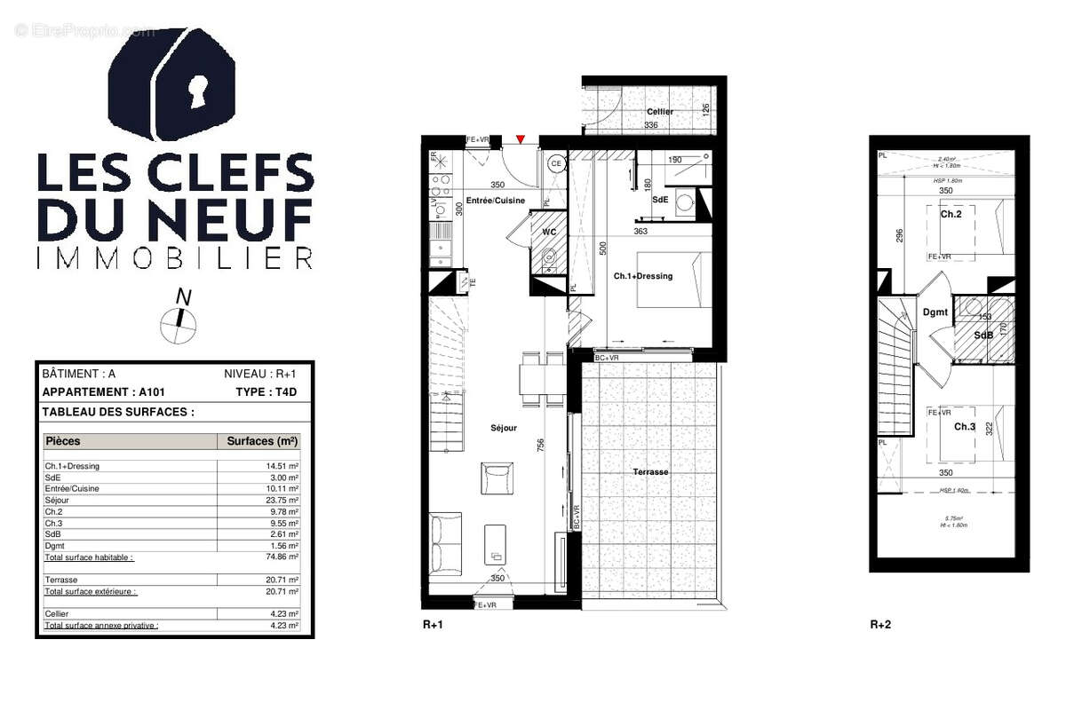 Appartement Toulouse 4 pièces 85m² + 21m² de Balcon  / LARDENNE - photo 12