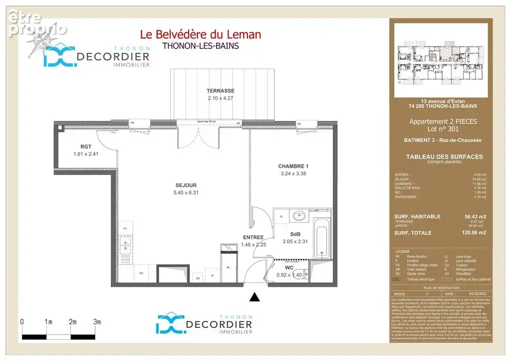 À vendre - t2  neuf  - centre-ville -  thonon-les-bains (74200) - photo 2