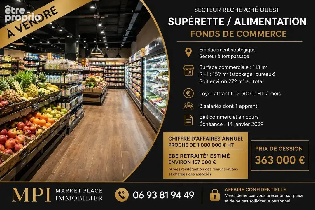 Photo Commerce à Saint-Paul au prix de 363 000€