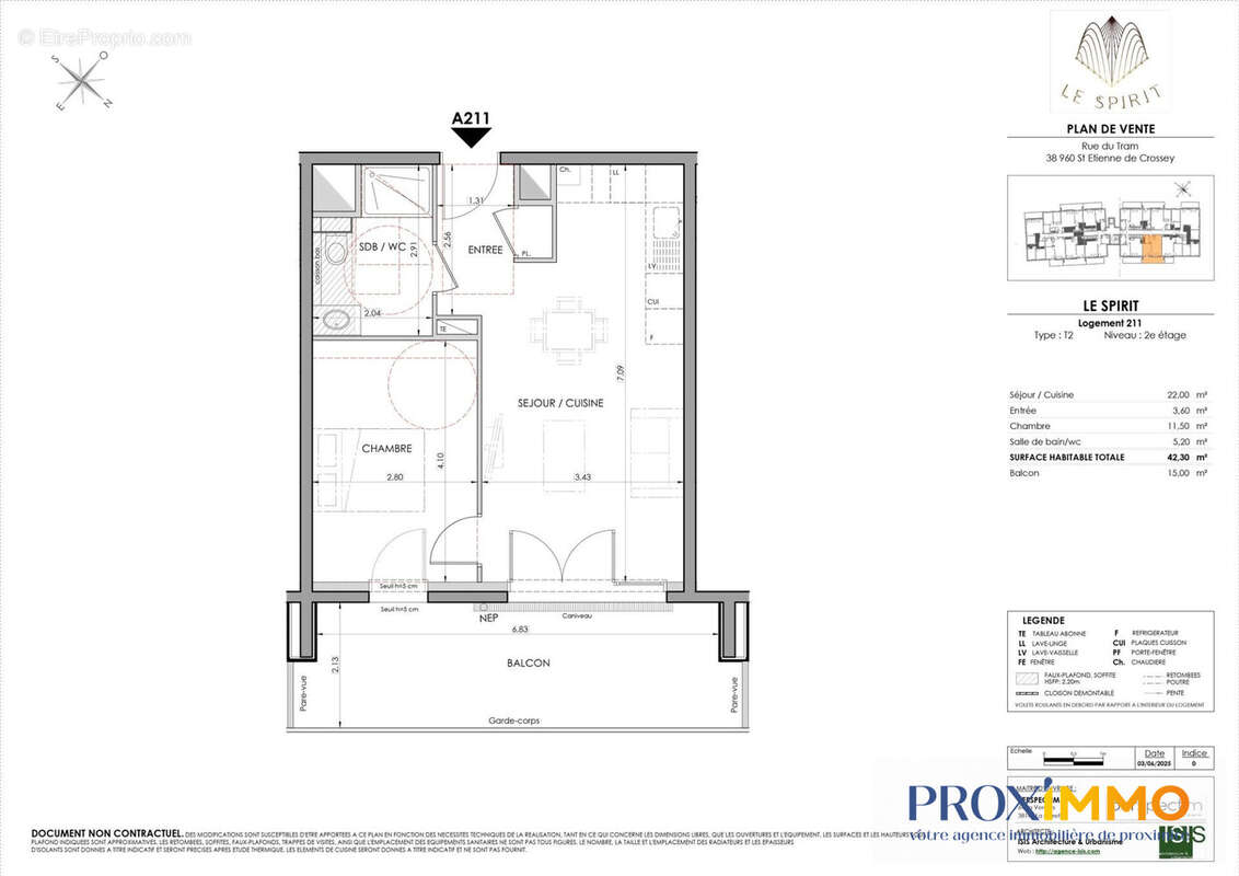 Appartement 42 m² à Saint-Etienne-De-Crossey  - photo 5