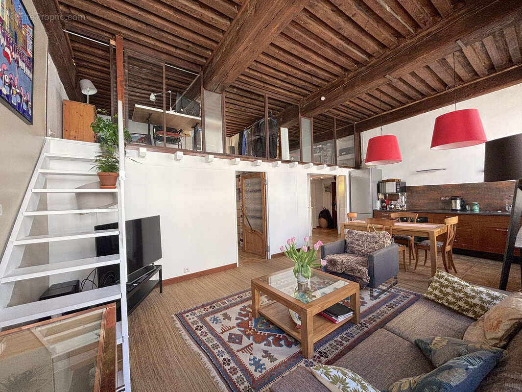 LYON 4   À deux pas du Gros Caillou : CHARME CANUT de 49,39 m2 et 76,30 m2 au sol - photo 2