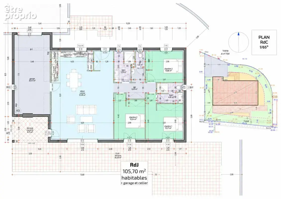 Maison de plain-pied en cours de construction 3 chambres - photo 3