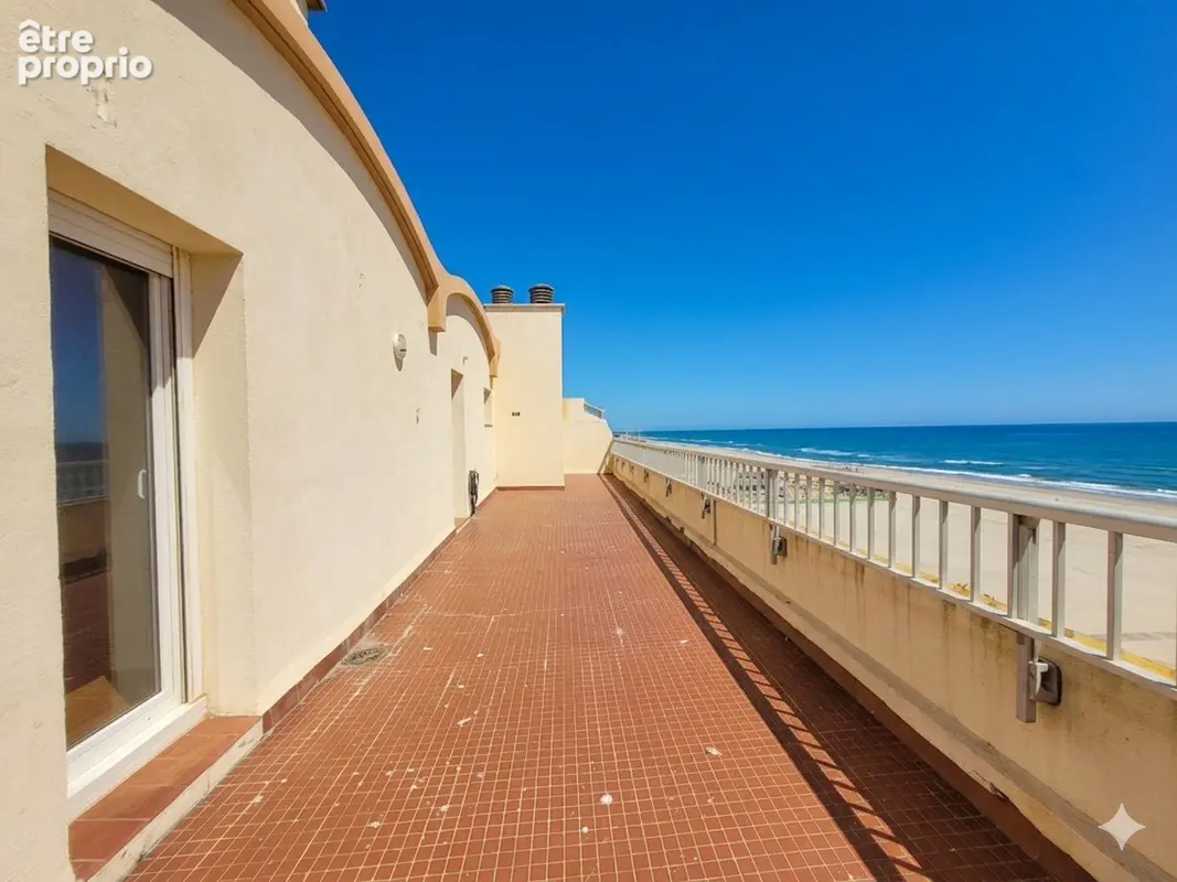 Canet Plage grand T2 avec terrasse 52 m² vue panoramique mer montagnes - photo 3