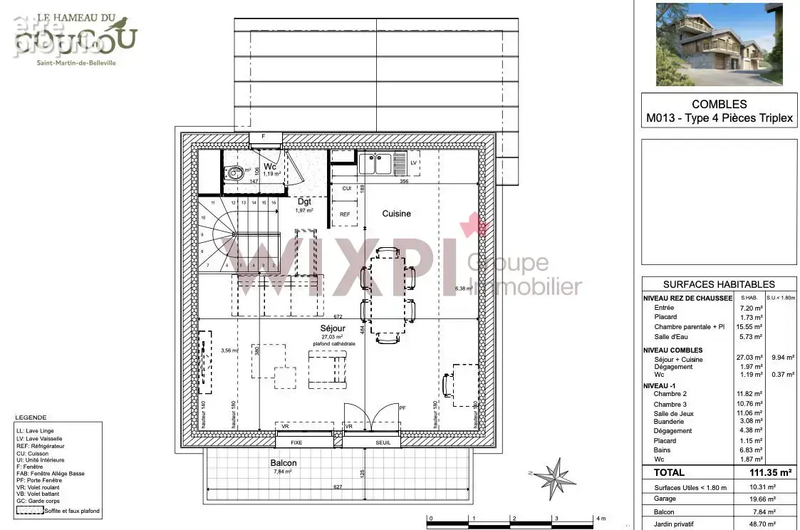 Chalet  independant de 111m2 garage  deux places de parking - photo 4
