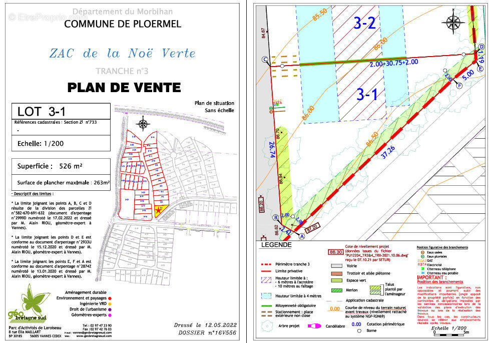 Terrain à PLOERMEL