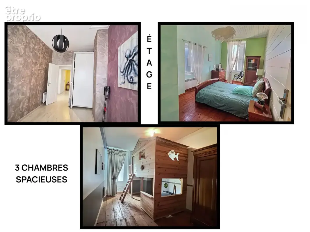 3 CHAMBRES DE L'ÉTAGE