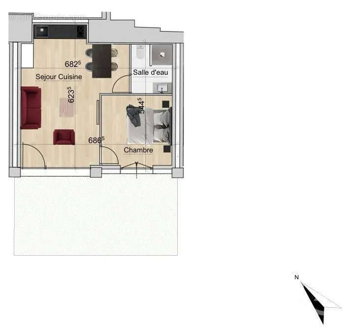 Appartement 38 m² à Vinzier  - photo 2