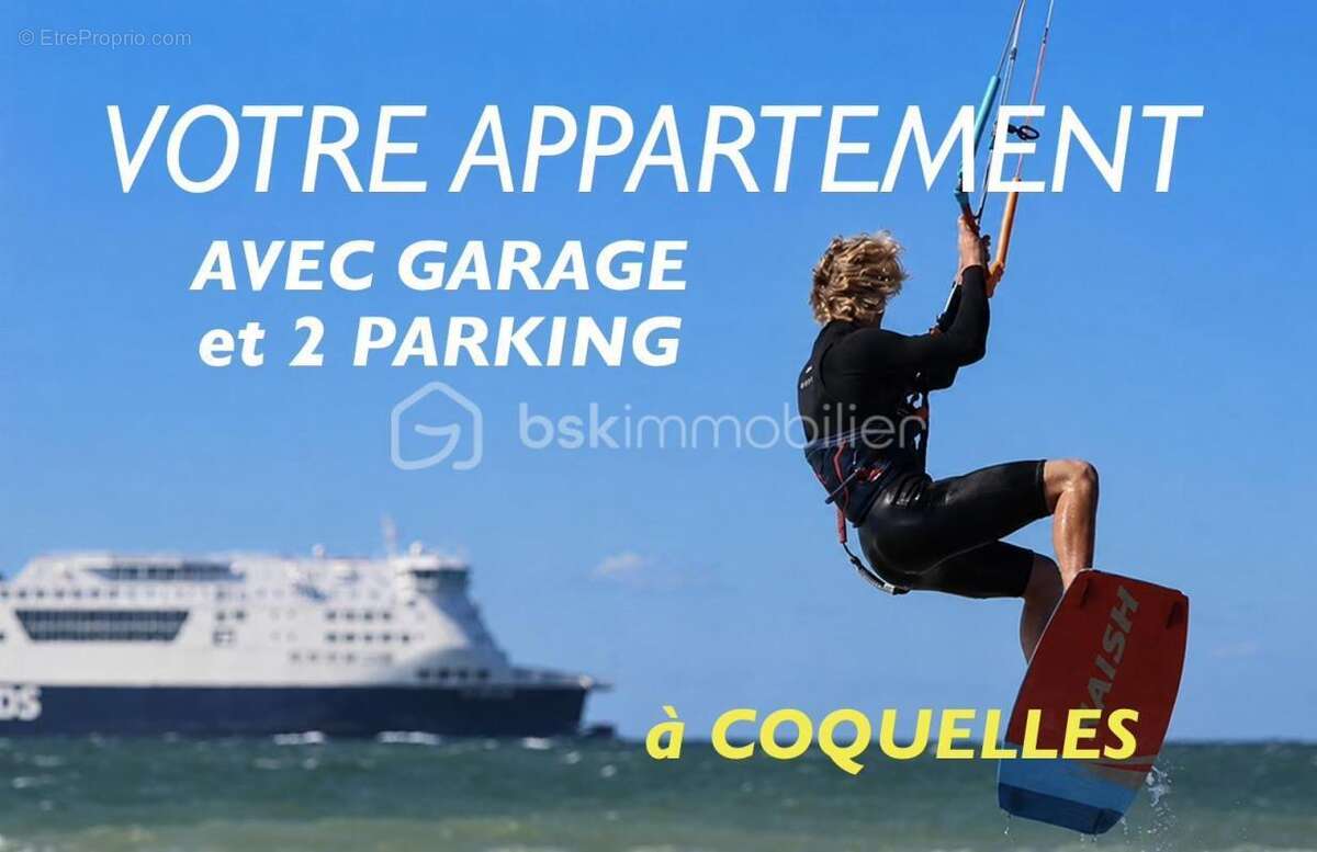 À coquelles, appart 2 chambres, garage, 2 place de parking, proche des spots ! - photo 3