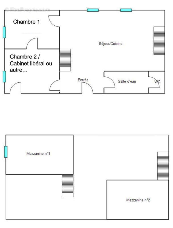 Appartement f3 67 m2 atypique pour 90 m2 au sol - photo 18
