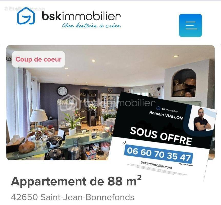 Appartement à SAINT-JEAN-BONNEFONDS