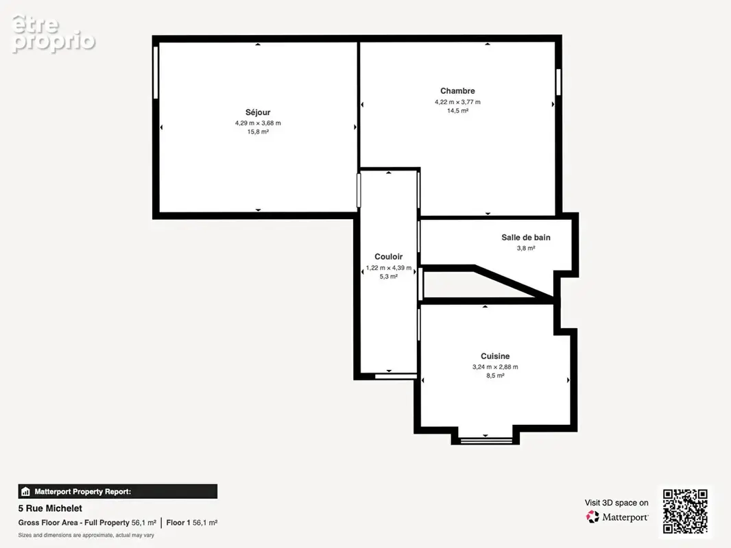 À vendre  Grenoble, rue Michelet T2 de 52,23 m² avec cave - photo 8