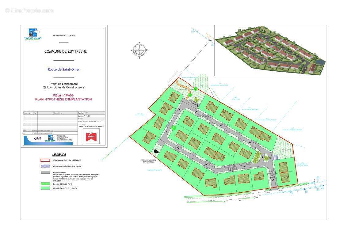 Terrain à ZUYTPEENE