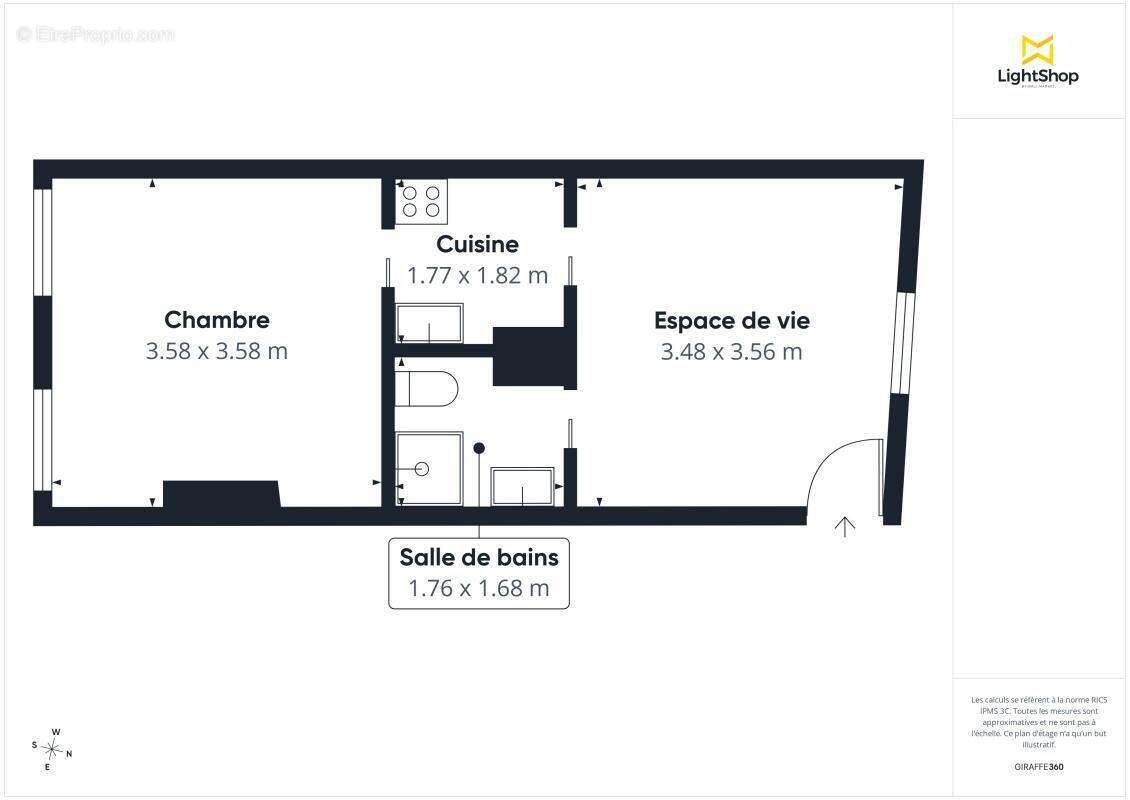 Ravissant 2 pièces - 31,5m2 - Excellent état - calme et lumineux - rue d'Oran - photo 3
