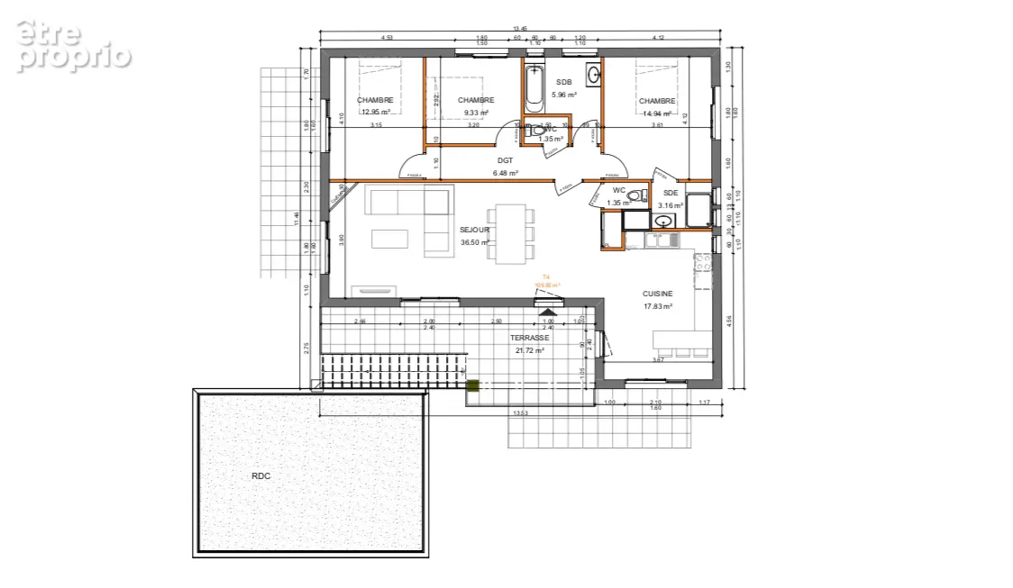 Appartement Vaulx En Velin village 5 pièces 116 m²+jardin - photo 5