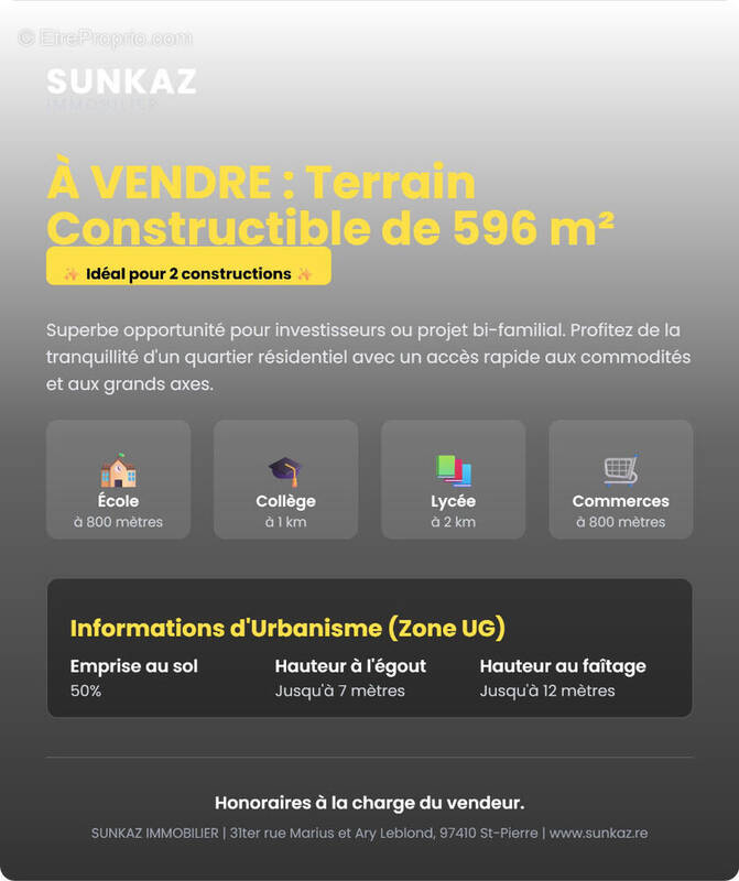 Terrain à SAINT-PIERRE