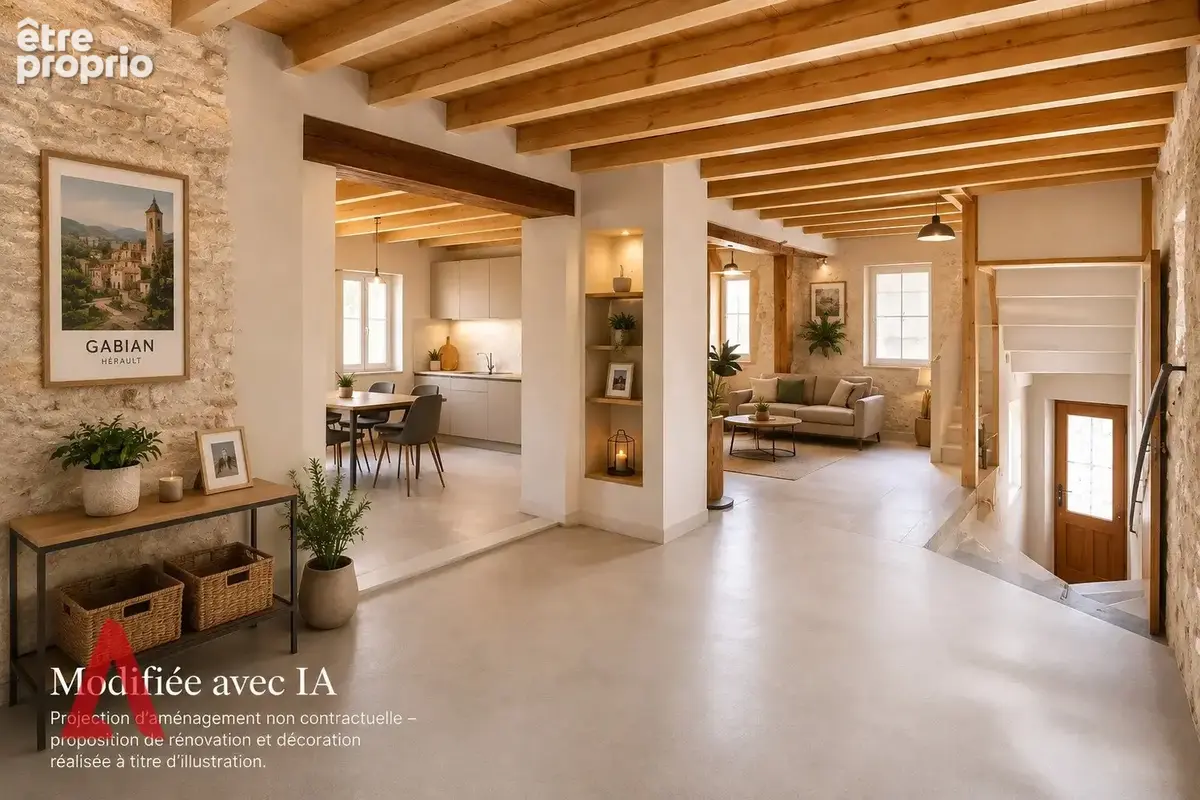 Maison de caractère à Gabian  Projet de rénovation à fort potentiel  126 m²  2 entrées  Jardin privatif à proximité  95.000  - photo 6