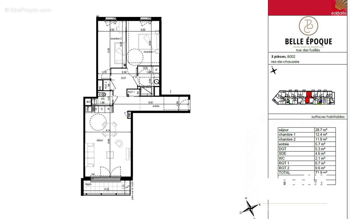 Appartement à NOTRE-DAME-DE-BONDEVILLE