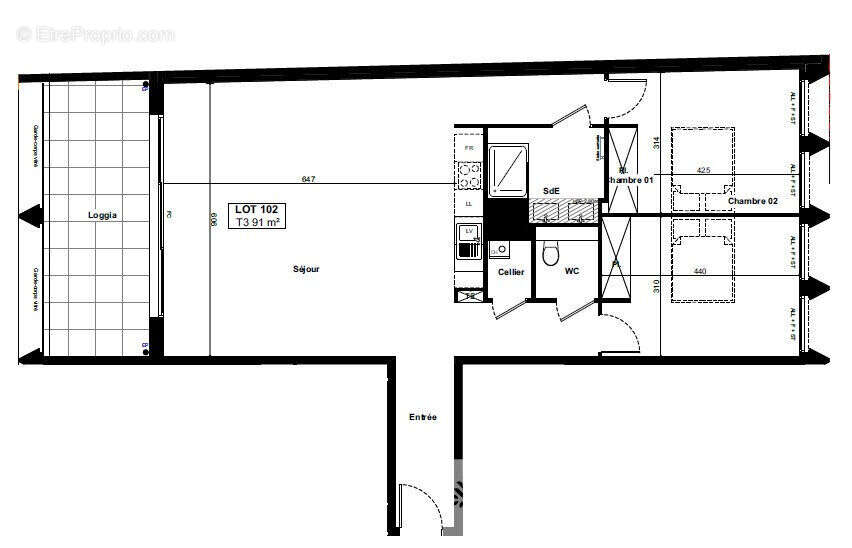 Appartement à BORDEAUX