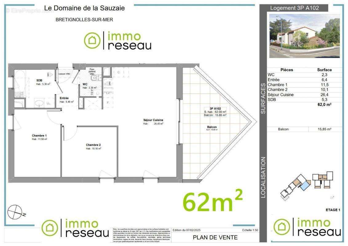 Appartement à BRETIGNOLLES-SUR-MER