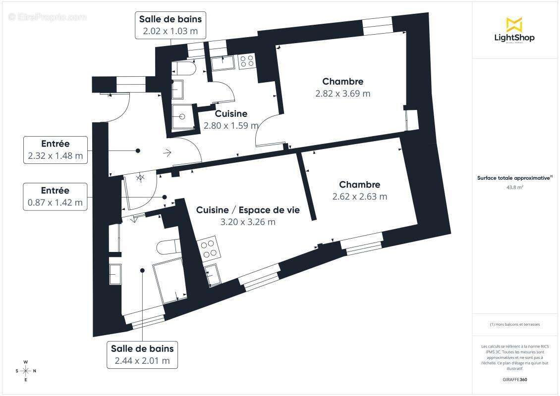 A réagencer ! 2/3 pièces de 46m² - Calme et copropriété rénovée - Métro Anvers - Rue Seveste - photo 4