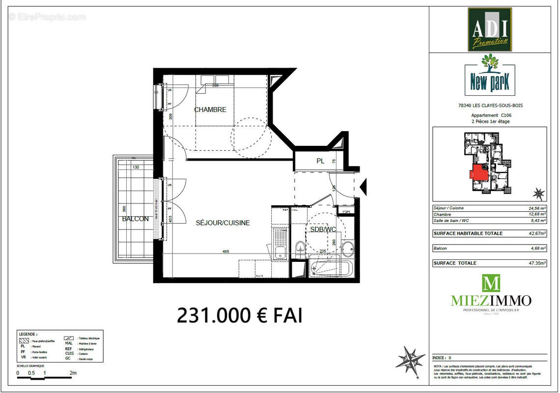 Appartement à LES CLAYES-SOUS-BOIS