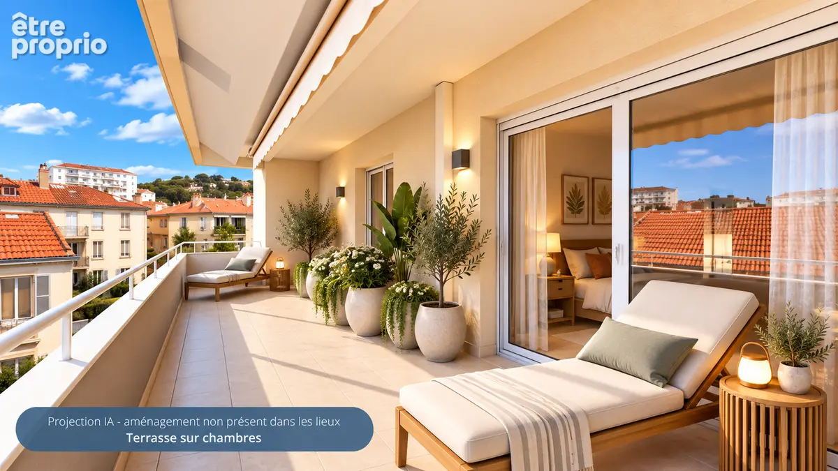 Cannes Prado, 3 pièces au dernier étage, 2 terrasses, piscine - photo 16