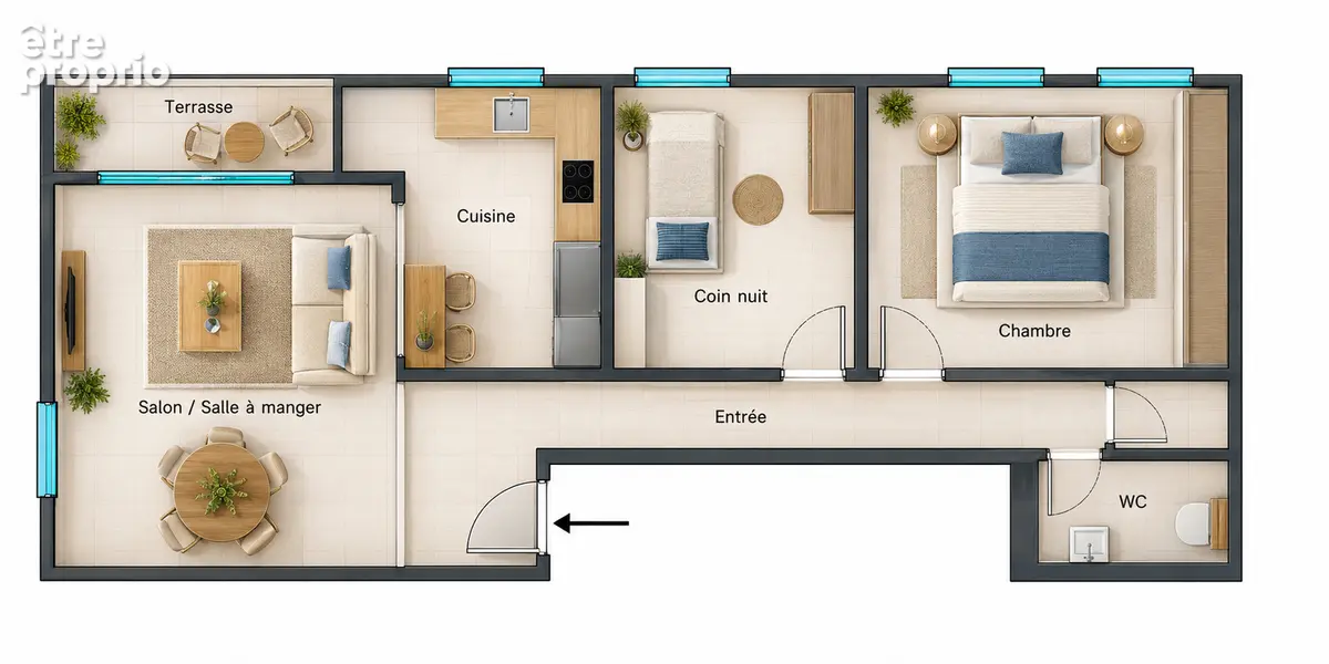 Appartement Frejus 3 pièce(s) 60 m2 - photo 5