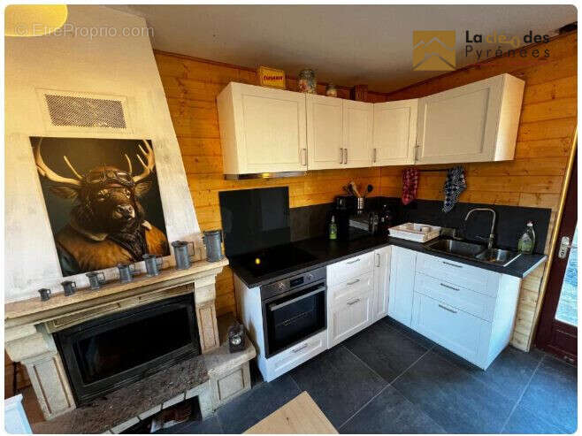 Cuisine - Cheminée - Maison à BORDERES-LOURON