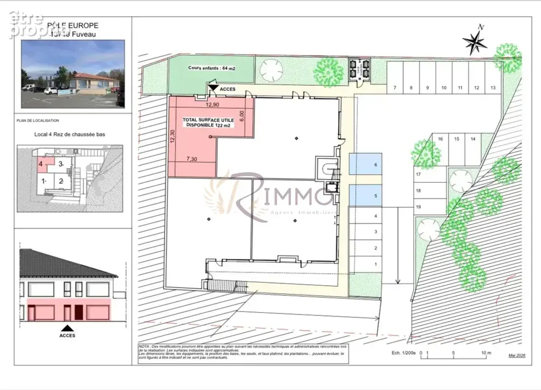 FUVEAU - Rond point de l'Europe - Mur commercial à la vente - Local en RDC de 122m2 avec extérieur de 64m2 - photo 3