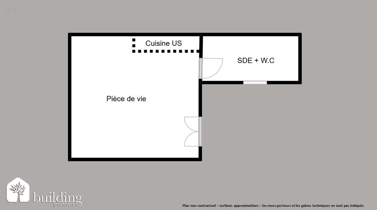 Asnières sur Seine Alma/Philosophes - Studio 16.04 m² - photo 2