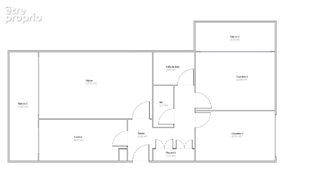 Appartement La Roche Sur Foron 3 pièce(s) 58.06 m2 - 2 balcons - photo 2