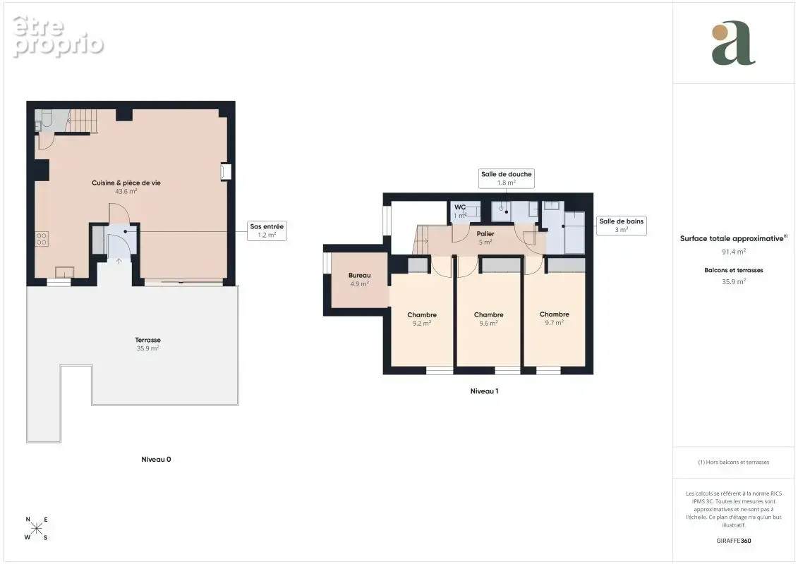 Maison duplex 90m2 avec grande terrasse 36m2 en vente à Paris 20e - photo 3