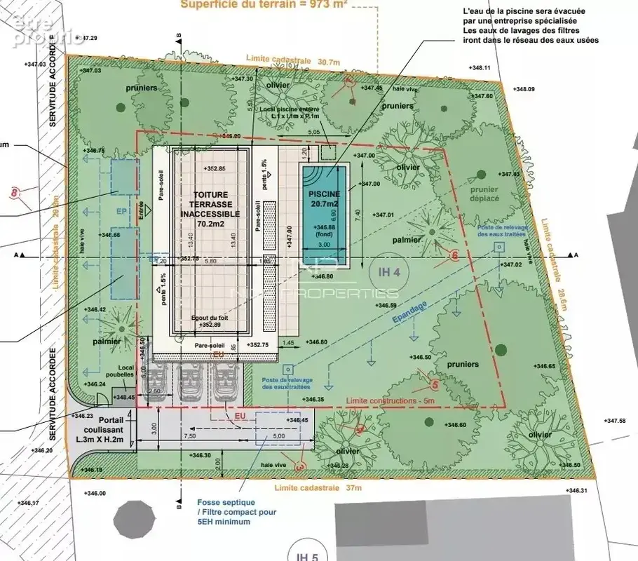 Terrain a batir de 975m2 avec permis accépté maison de 130m2 - photo 6